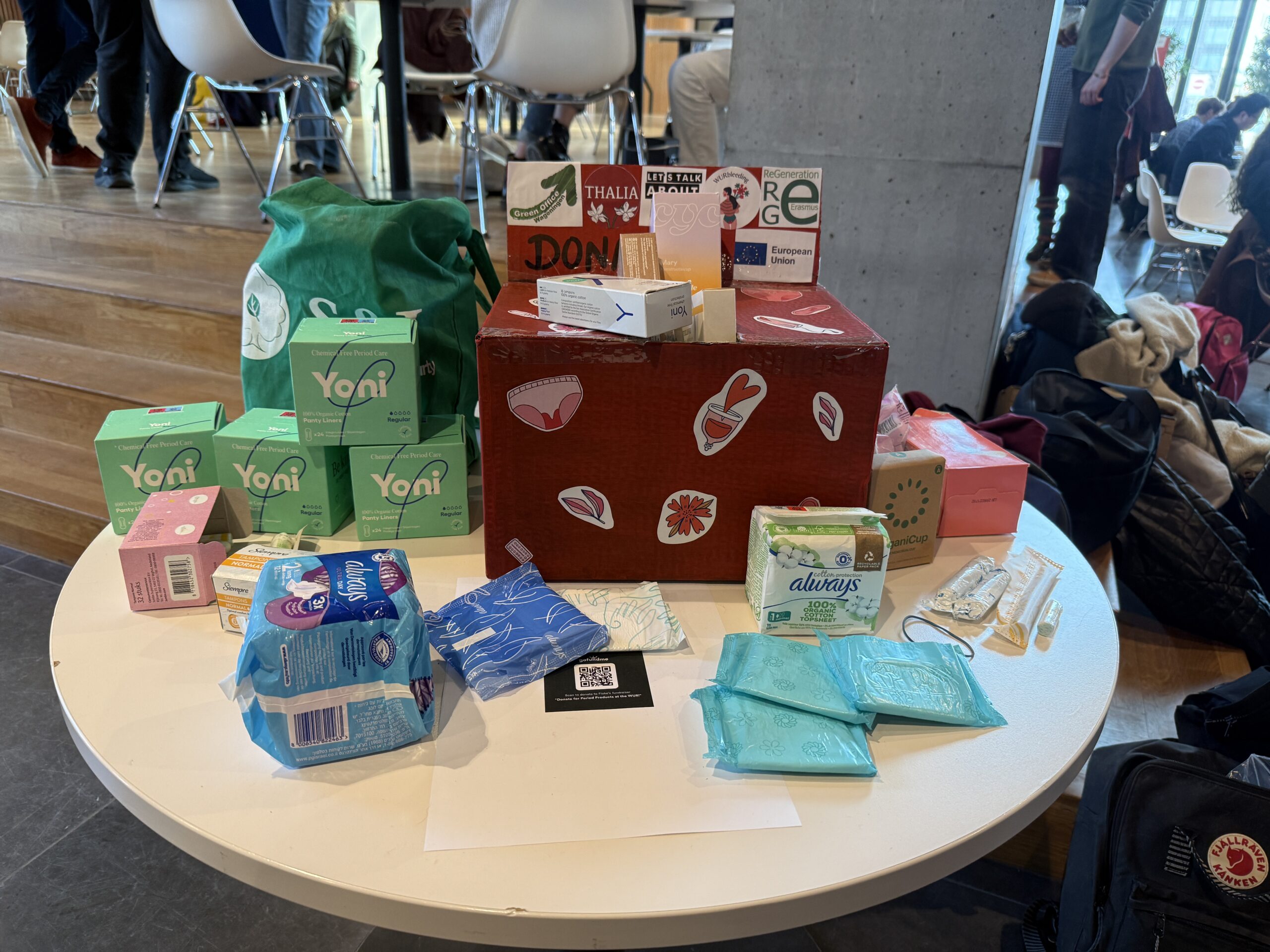 Opnieuw actie voor menstruatieproducten op de campus